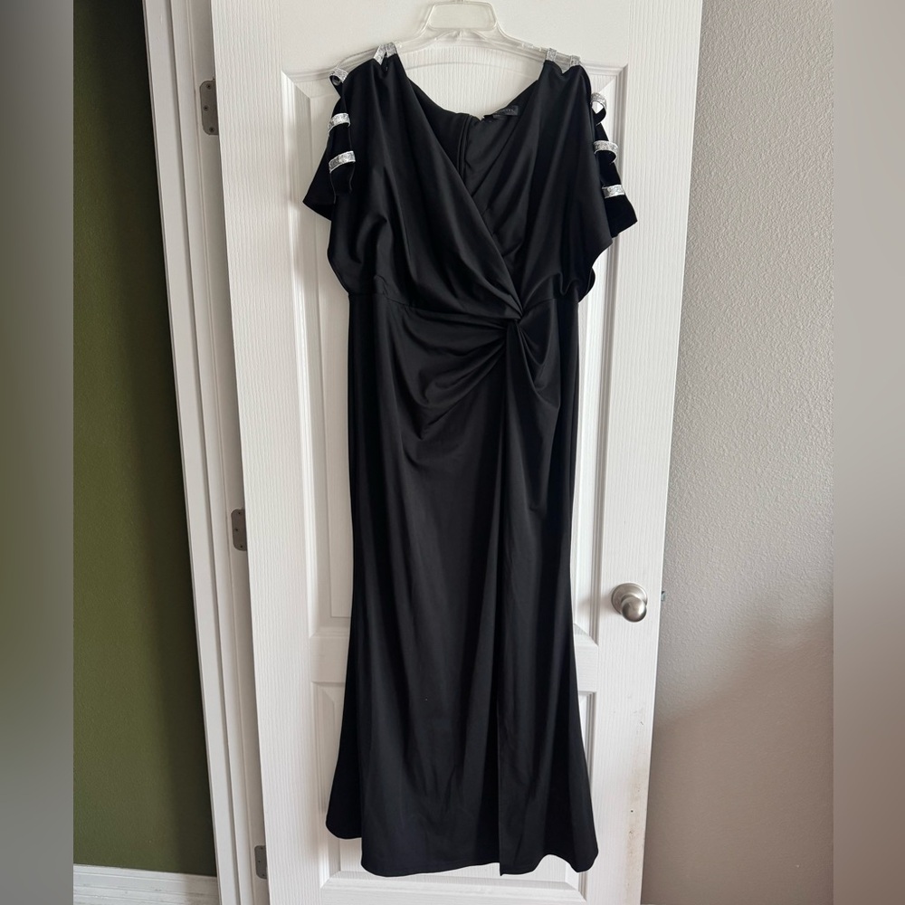 Elegant Black Evening Gown size 1X NWT - Picture 2 of 13